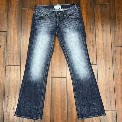 Maurices Ashlyn Boot Leg Jeans Women's Size 3/4 Short Dark Wash Denim Pants