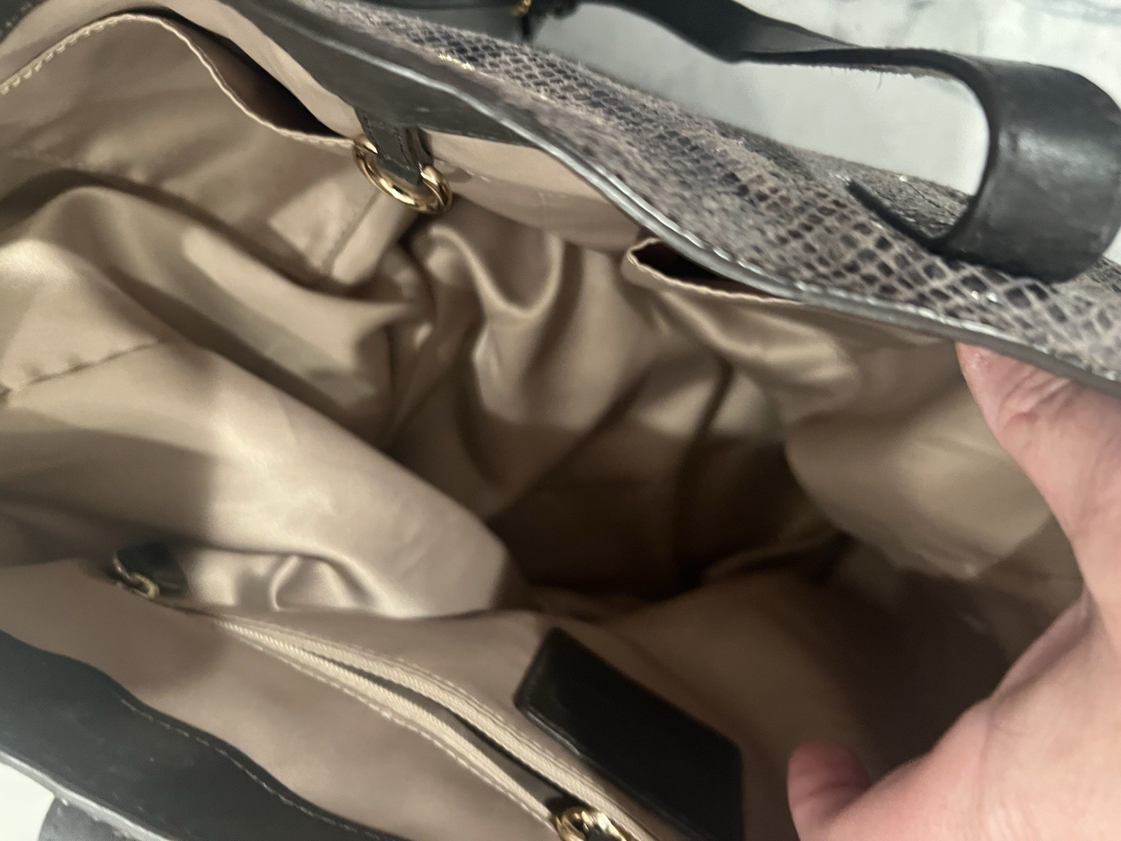 Coach Python Look Leather Shoulder Bag - image 8