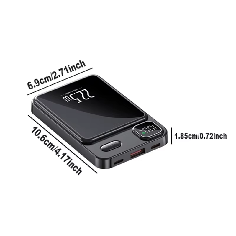 10,000mAh Magnetic Wireless Power Bank with 22.5W Fast Charging for iPhone Samsung
