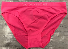 NWT Victoria's Secret LOGO Stretch Seamless BIKINI Panty Panty Bombshell Pink M