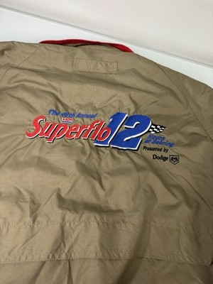 Vintage Sebring Raceway Superflo 12 Hours Jacket Full Zip Size XL Dodge 90 s