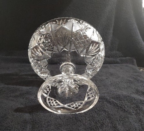 Large Crystal Glass Compote - Picture 4 of 6