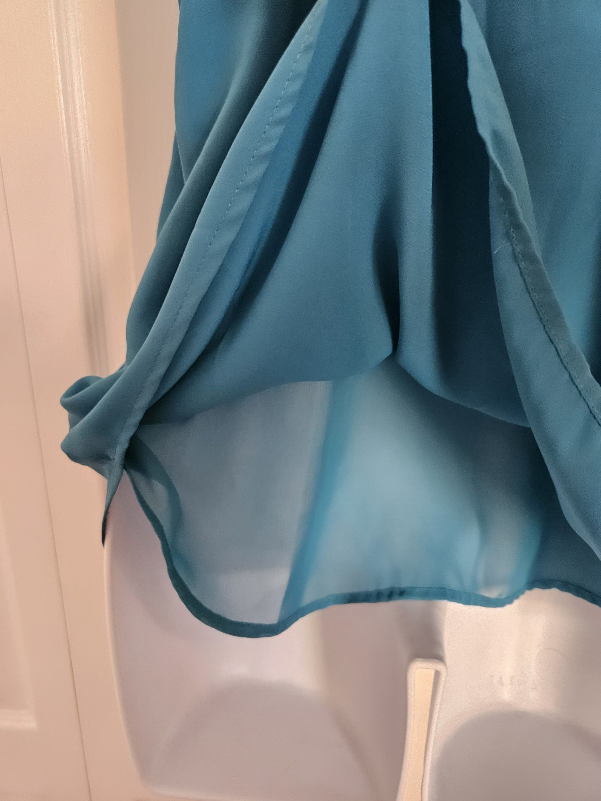 Loft Spaghetti Strap Racerback  Lined Turquoise T… - image 4