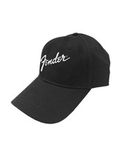 Fender Baseball Cap Classic Logo new Official Black Strapback Size One Size