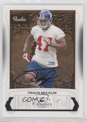 2009 Donruss Classics Rookie 245/499 Travis Beckum #247 Auto oh4