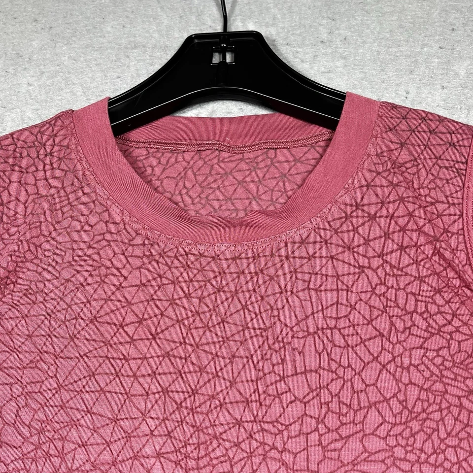 Lululemon Tank Top 6 Veil Cherry Tint Pink Cinch Me Up Front Tie Up Cropped — 第 2/4 张图片