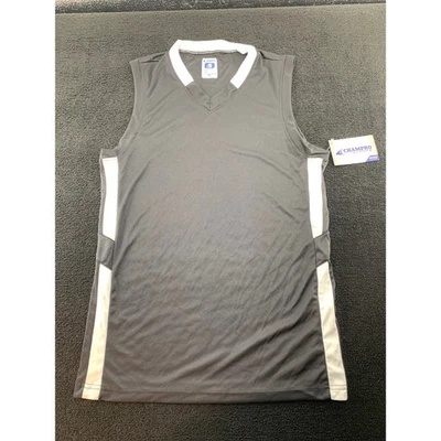 Champro Sports Adult S V Neck Athletic Jersey Basketball Soccer Gray White - Image 1 of 4