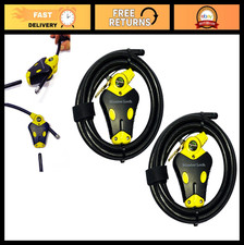 Adjustable 6 ft Python Cable Locks - Keyed Alike Security Lock Set, 2 Pack
