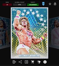 DIGITAL Topps WWE Slam 25 STAR-STUDDED Blue Motion - ULTIMATE WARRIOR