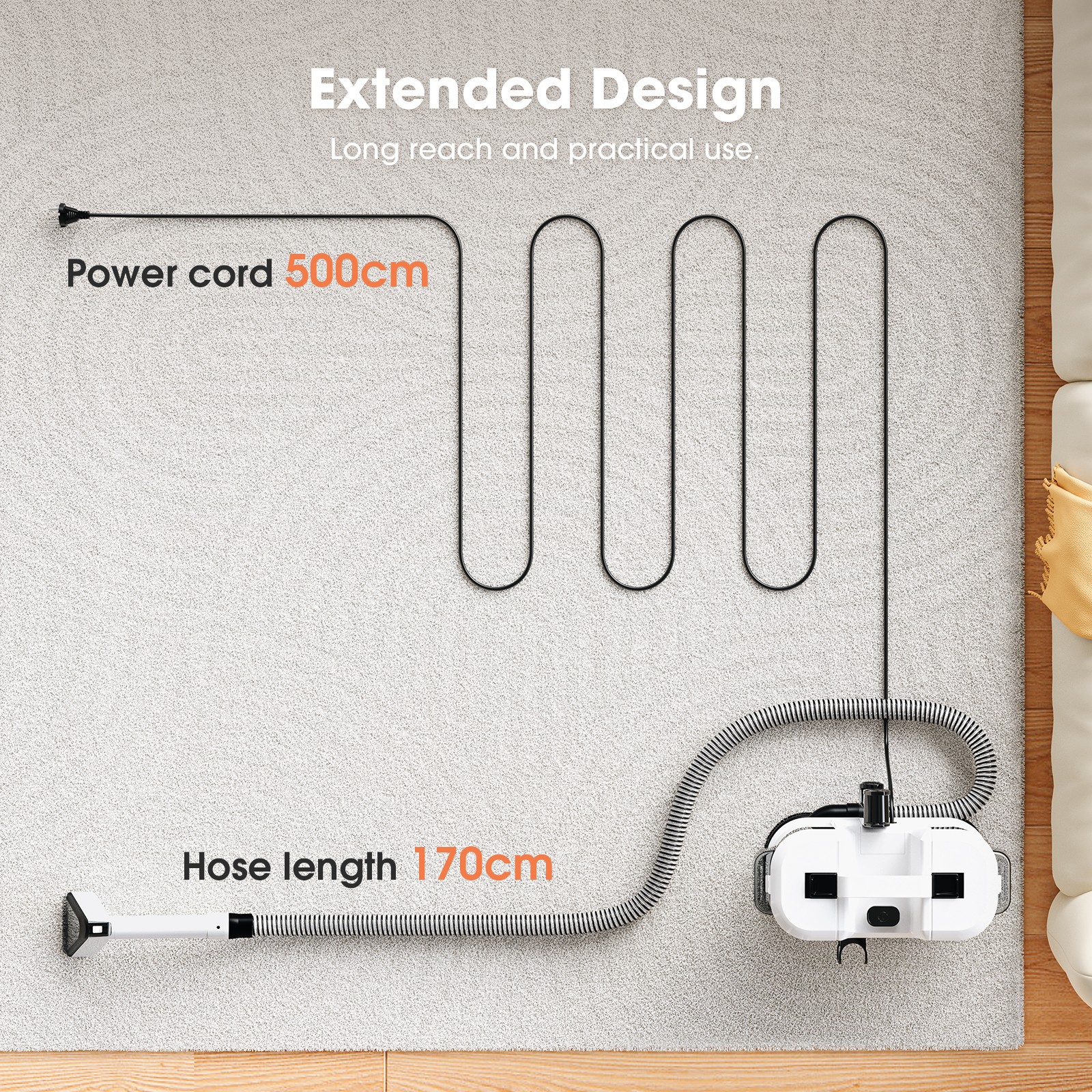 Lubluelu 3-in-1 Carpet/Upholstery Spot Cleaner Professional Stain Remover Washer