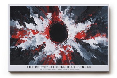 Paul Sinus Wandbild The Center of Colliding Forces Explosion of Energy in Black
