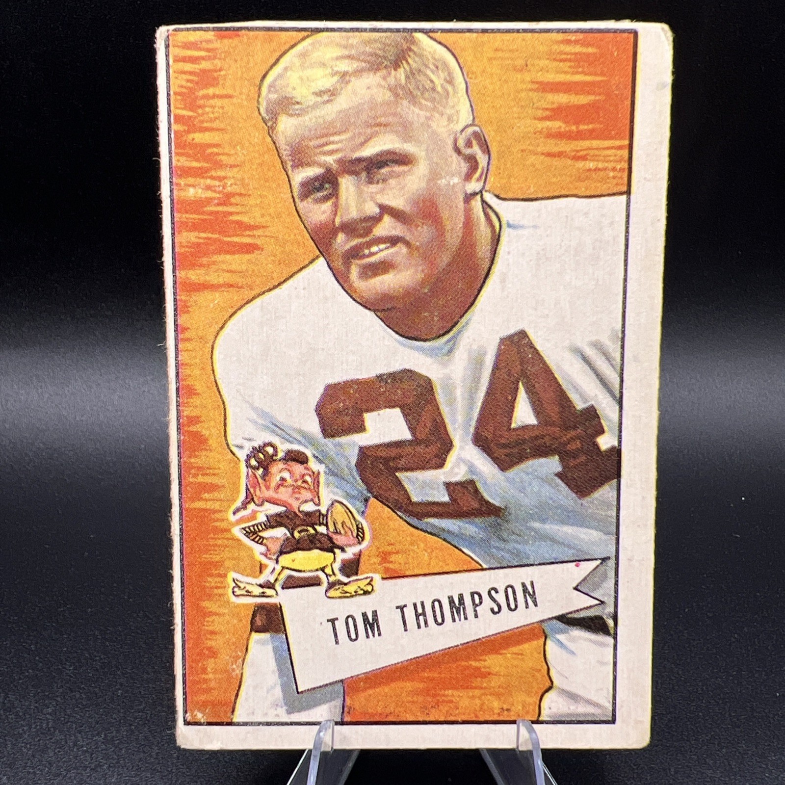 Tommy Thompson #26 Football Cards 1952 Bowman Large trading card — raw and PSA graded price guide