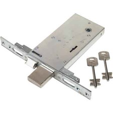 SERRATURA A DOPPIA MAPPA PER PORTE IN FERRO FEB E70 - scatola 168x81 mm - NUO...