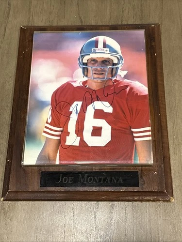 Joe Montana Signed Kansas City Chiefs Autographed 13x11x1 Plaque Photo 8x10