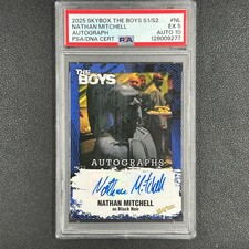 2025 UD Skybox The Boys: S1 &2 Nathan Mitchell as Black Noir Auto Psa 5/10#LL