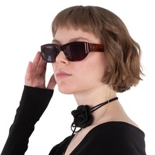 Garrett Leight LAGUNA SUN Blue Smoke Rectangular Sunglasses 2140 VINBRT/BS 50