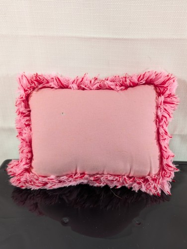 Set Of 2 Valentine's Day Pink/Red Decorative Pillows With Fringe 8" Be Mine XoXo - Picture 8 of 8