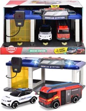 Dickie Toys Dänische Rettungsstation Polizei Feuerwehr Licht Sound 3 Stück