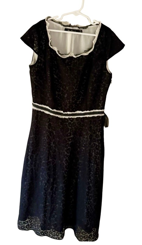 YOUTH PARTY DRESS BLACK LACE SZ M 12-14