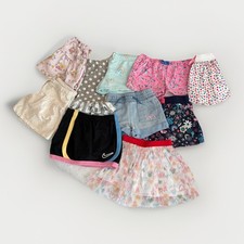 Girls 4 4T 4-5 Spring Summer Shorts Skorts Skirt Pull On Casual Lot of 10