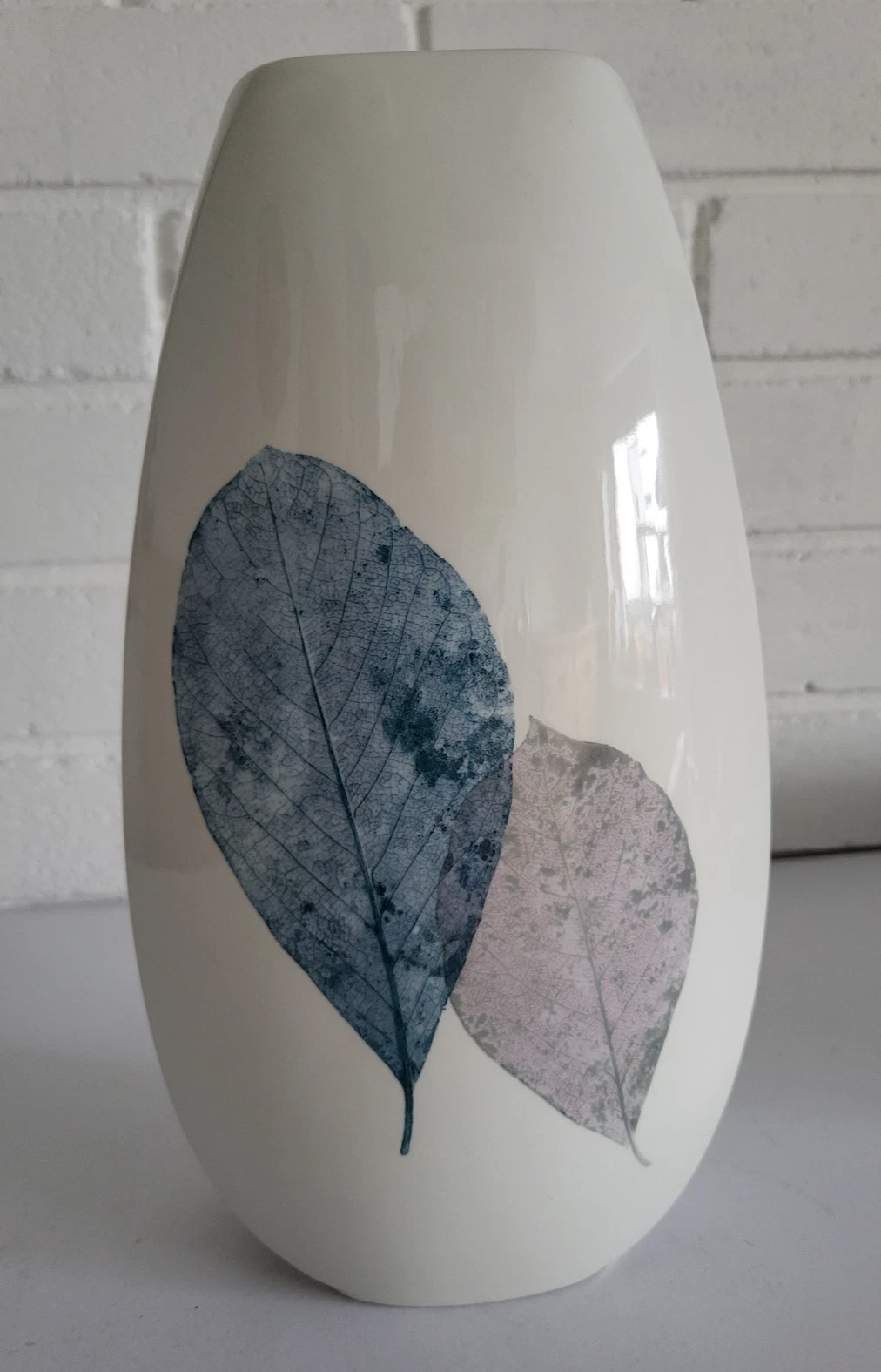 STYLISH RETRO RARE PORTMEIRION POTTERY DUSK DESIGN CERAMIC TULIP VASE 11" TALL