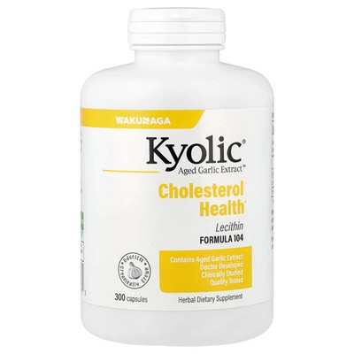 Aged Garlic Extract , Cholesterol Health, Formula 104, 300 Capsules
