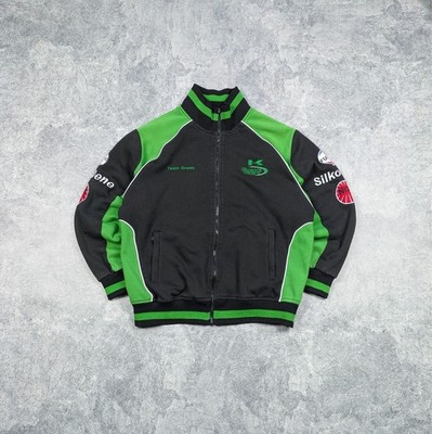 Kawasaki レーシングジャケット　L Vintage Kawasaki Racing Team Green Zip Up Track Jacket Sz L | eBay