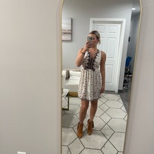Ulla Johnson Dress Sleeveless Mini in Cream Plum Floral