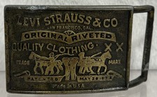 Vintage Levi-Strauss  Company Original Rive ted Quality Clothing Belt Buckle