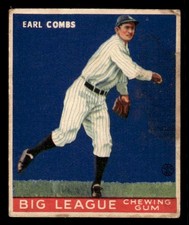 1933 Goudey #103 Earl Earle Combs New York Yankees VG-VGEX Nice!