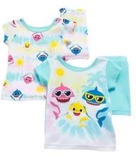 2 PAIR PinkFong Baby Shark Cotton Pajama Sets. 18 months