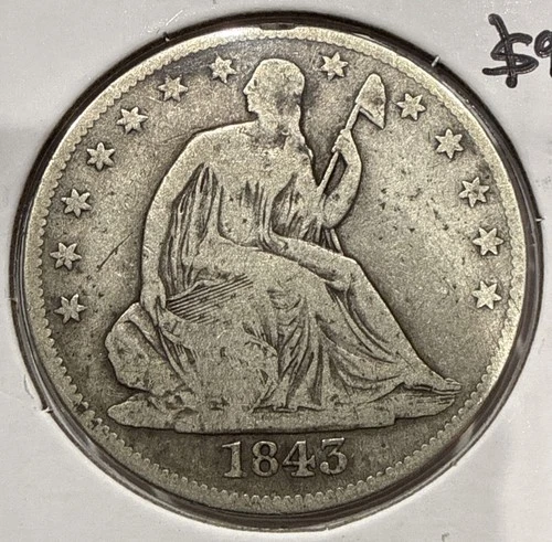 1843-O Seated Liberty Half Dollar 50c Silver Coin 1/2 Dollar - VG (U62)