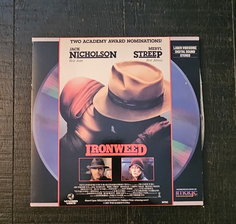 Ironweed Laserdisc 2-Disc Set Jack Nicholson Rare HTF Movie