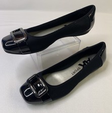 Anne Klein Sport Alexis Black Buckle Accent Ballet Flat Women's Size 6 M