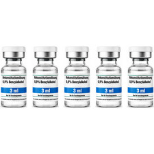 5 * 3 ml Bakteriostatisches Wasser - BAC-Wasser - BAC-Water - EU Laborgepr&uuml;ft