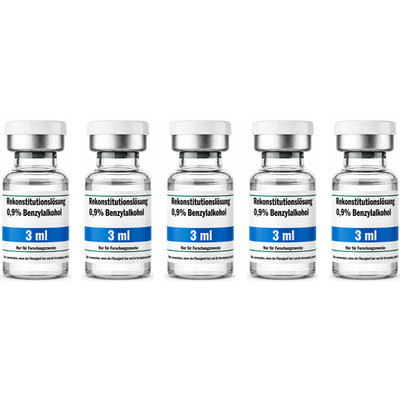 5 * 3 ml Bakteriostatisches Wasser - BAC-Wasser - BAC-Water - EU Laborgeprüft