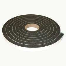 JVCC Low-Density PVC Foam Tape (SCF-01): 1 in. x 15 ft. x 3/4 in. thick (Black)