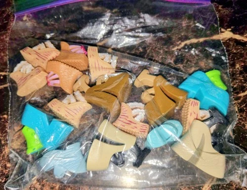 Vintage Barbie Doll Style Wedge Shoes Accessories Lot