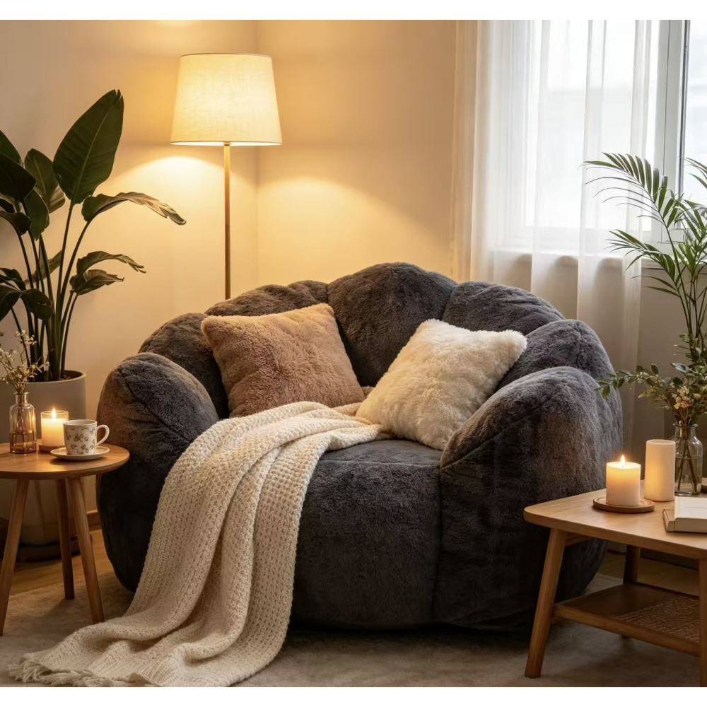 Large Single Petal Cloud Comfortable Lazy Sofa Chair Large Petal Sofa and Chair