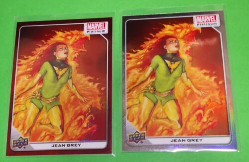 JEAN GREY 2024 UPPER DECK MARVEL PLATINUM #46 RAINBOW + RED LOT 2 - Picture 1 of 2