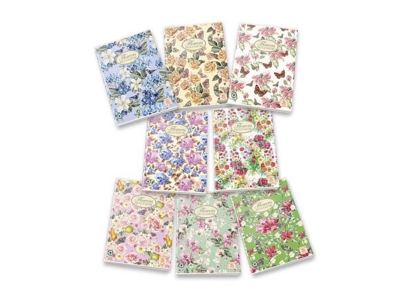 Quaderno a quadretti 42 fogli PIGNA Maxi Nature Flowers A4 a quadretti 5M assort