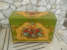 Cassapanca Tirolese dipinta fine 800