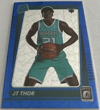 2021-22 Panini Donruss Optic Basketball JT Thor Charlotte Hornets Blue Velocity