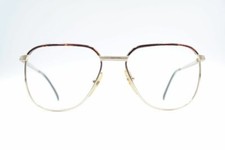 Vintage Terri Brogan 8628 40 Gold Brown Oval Glasses Frame NOS