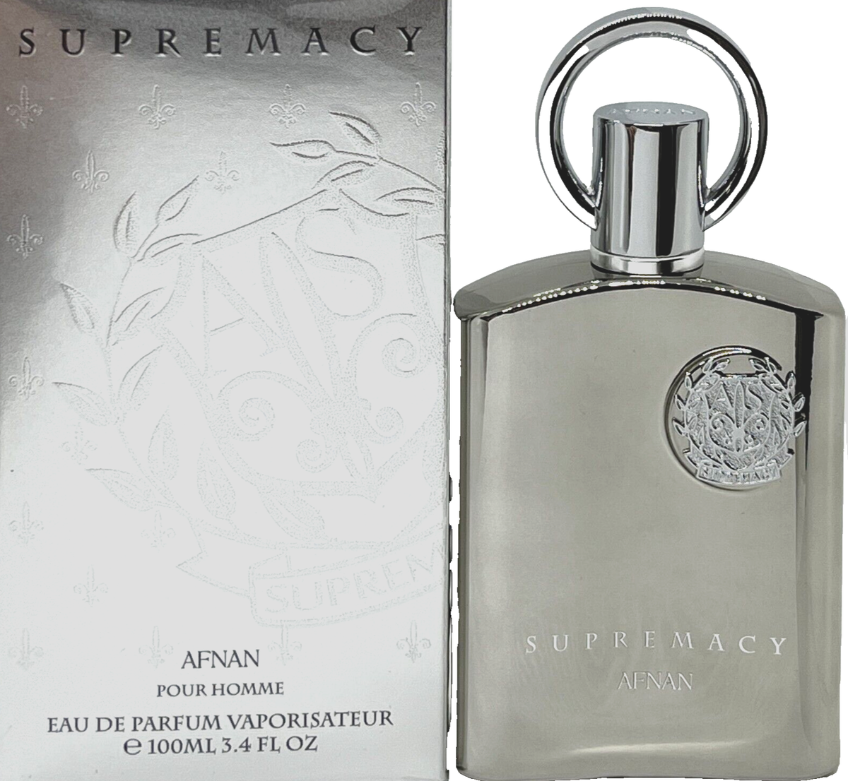 AFNAN SUPREMACY SILVER EAU DE PARFUM SPRAY FOR MEN 3.4 Oz