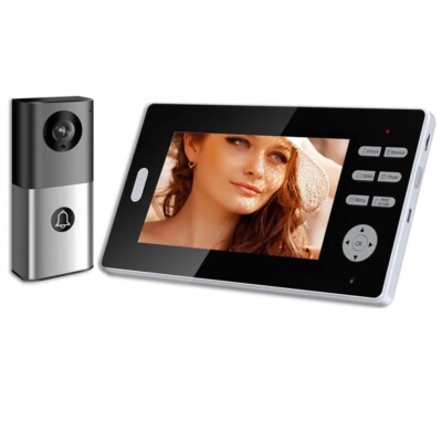 Wireless Video Doorbell System: 7-inch 1080P HD Display, 2.4GHz Long Distance