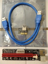 Ubit Latest PCI-E GPU Riser Express Cable 16X to 1X 6pin / MOLEX/SATA 