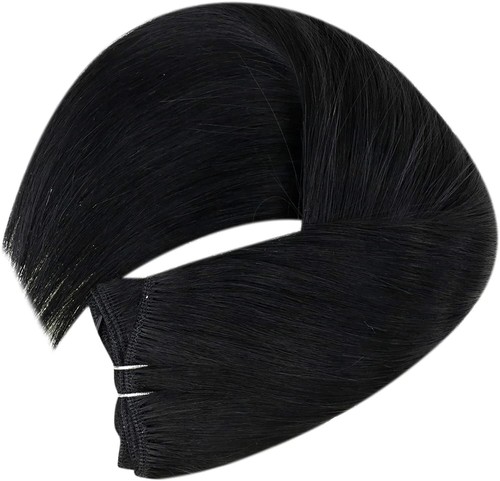 Double Weave Sew in Hair Extensions Weft Brazilian Remy Human Hair Full Head100g - Picture 21 of 108