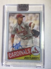 2020 Topps Clearly Authentic Jack Flaherty 1985 Anniversary Auto Uncirculated