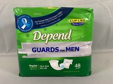 DEPEND GUARDS FOR MEN CUP-LIKE PROTECTION 48 COUNT INCONTINENCE NEW SEALED